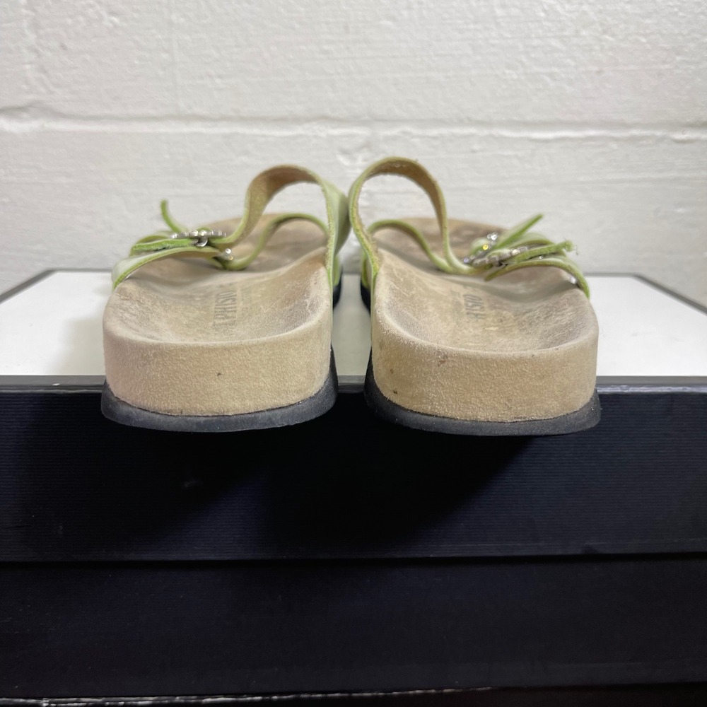 Mephisto Norie Green Nubuck Leather Slide Sandals Slip On Women's 41 EU/11 US - Picture 7 of 13